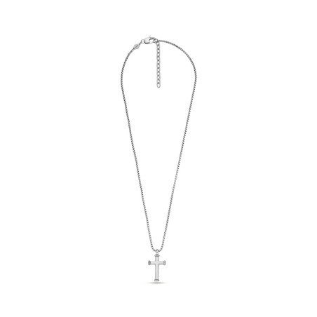 Collier homme pendentif fossil meaning moments acier argenté – colliers homme