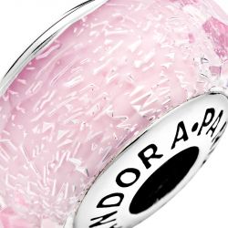 Charm femme pandora verre de murano rose facettÉ argent 925/1000 - charms - edora - 1