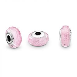 Charm femme pandora verre de murano rose facettÉ argent 925/1000 - charms - edora - 4