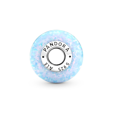 Charm femme pandora bleu océan opalescent argent 925/1000 – charms