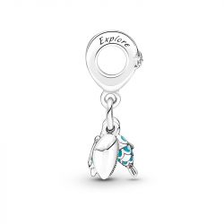 Charm femme pandora pendant triple poisson, tortue de mer & conque argent 925/1000 - charms - edora - 2