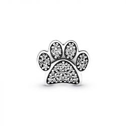 Charm femme pandora empreinte de patte scintillante argent 925/1000 - charms - edora - 1