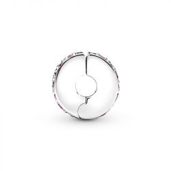 Charm femme pandora clip pavÉ rose argent 925/1000 - charms - edora - 2