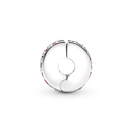Charm femme pandora clip pavé rose argent 925/1000 – charms