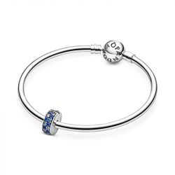 Charm femme pandora clip pavÉ bleu argent 925/1000 - charms - edora - 5