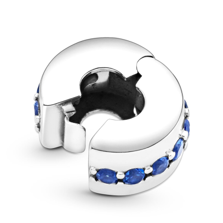 Charm femme pandora clip éclat bleu argent 925/1000 – charms