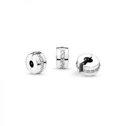 Charm femme pandora clip rangÉe scintillante incolore argent 925/1000 - charms - edora - 4
