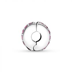 Charm femme pandora clip rangÉe scintillante rose argent 925/1000 - charms - edora - 2