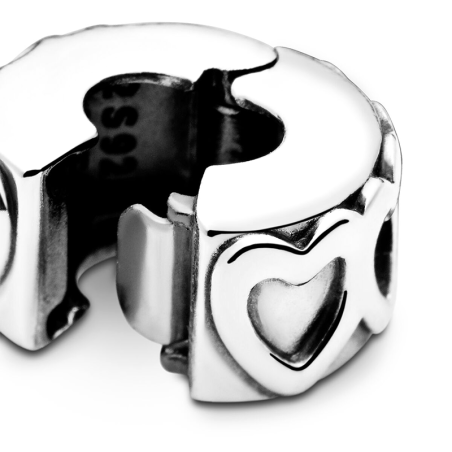 Charm femme pandora clip couronne de coeurs argent 925/1000 – charms