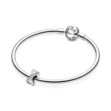 Charm femme pandora espaceur scintillant &amp; lignes argent 925/1000 – charms