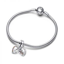 Charm femme pandora pendant amitiÉ sÉparable cŒurs piÈce de puzzle argent 925/1000 - charms - edora - 3