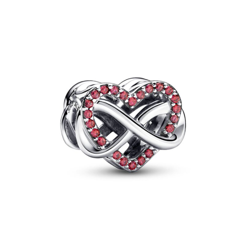 Charm Femme PANDORA COEUR ROUGE INFINI SCINTILLANT Argent 925/1000