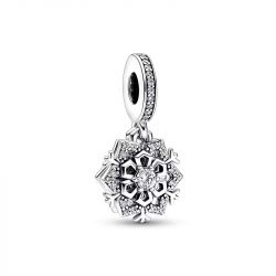 Charm femme pandora pendant double flocon de neige scintillant argent 925/1000  - charms - edora - 0