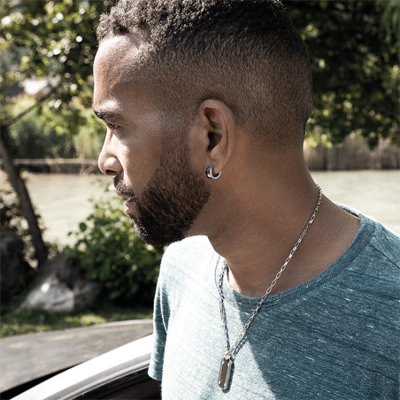 Boucles d'oreilles créoles homme  rochet mercury acier inoxydable – accueil