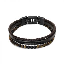 Bracelet homme rochet yale cuir brun - bracelets-homme - edora - 0