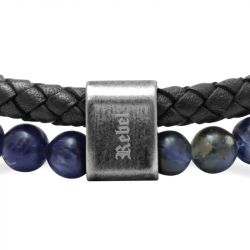 Bracelet homme rochet rebel cuir noir - bracelets-homme - edora - 3