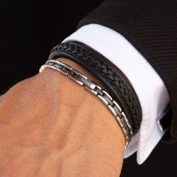 Bracelet homme rochet santorin acier inoxydable - bracelets-homme - edora - 3