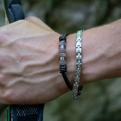 Bracelet homme rochet santorin acier inoxydable - bracelets-homme - edora - 3