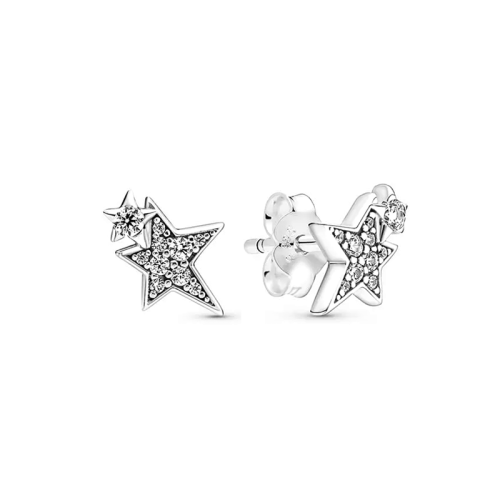 Boucles d'Oreilles Femme PANDORA ÉTOILES ASYMÉTRIQUES SCINTILLANTS Argent 925/1000