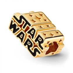 Charm femme pandora star wars™ logo doré 14 carats - accueil - edora - 1