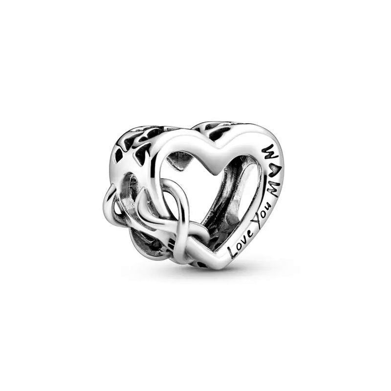 Charm femme pandora cŒur infinity love you mum argent 925/1000 - charms - edora