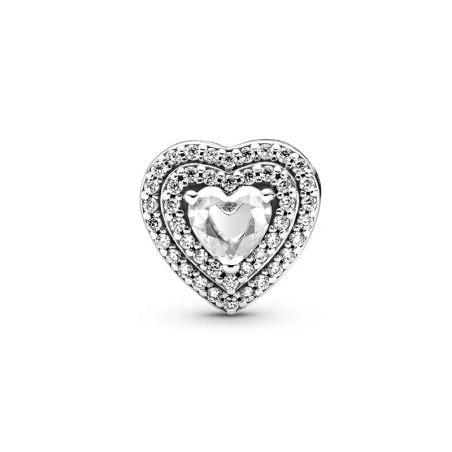 Charm Femme PANDORA CŒURS NIVELÉS SCINTILLANT Argent 925/1000