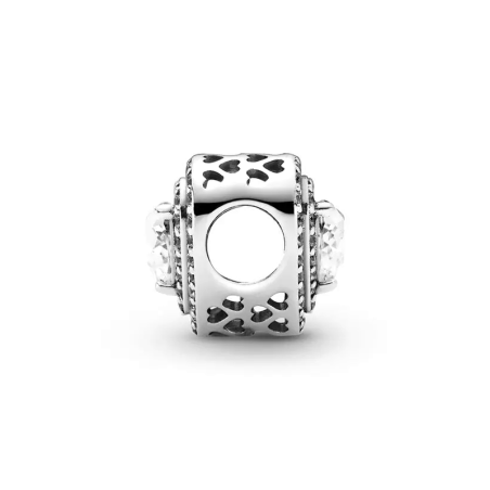 Charm femme pandora cœurs nivelés scintillant argent 925/1000 – charms