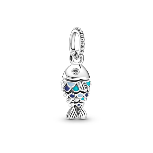 Charm Femme PANDORA PENDANT POISSON À ÉCAILLES BLEUES Argent 925/1000