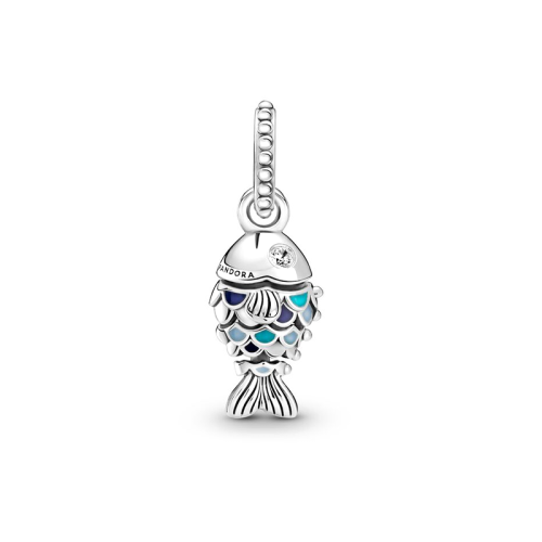 Charm Femme PANDORA PENDANT POISSON À ÉCAILLES BLEUES Argent 925/1000