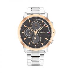 Montre homme chronographe tommy hilfiger jameson acier argenté - chronographes - edora - 0