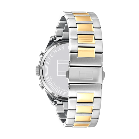 Montre homme chronographe tommy hilfiger matthew acier bicolore argenté et doré – chronographes