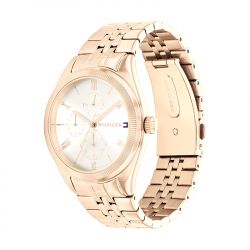 Montre femme tommy hilfiger monica acier doré rose - analogiques - edora - 2