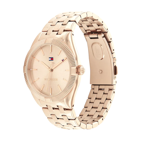 Montre femme tommy hilfiger rachel acier doré rose – analogiques