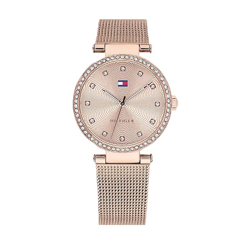Montre femme tommy hilfiger lynn acier doré rose - analogiques - edora