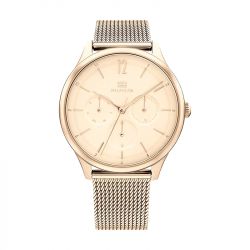 Montre femme tommy hilfiger layla acier doré rose - analogiques - edora - 0