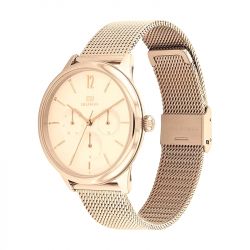 Montre femme tommy hilfiger layla acier doré rose - analogiques - edora - 1