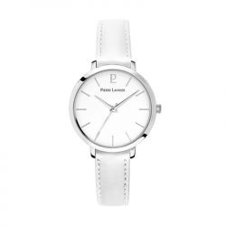 Montre femme pierre lannier chouquette cuir blanc - analogiques - edora - 0