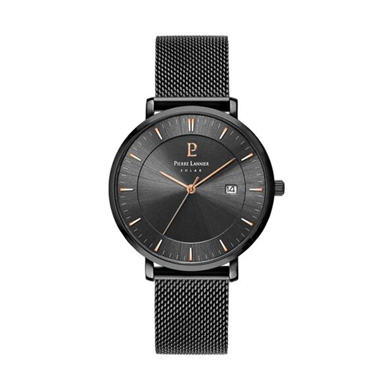 Montre homme pierre lannier inti acier noir - analogiques - edora