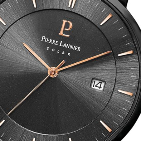 Montre homme pierre lannier inti acier noir – montres françaises