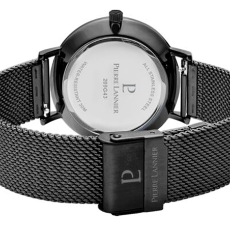 Montre homme pierre lannier inti acier noir – montres françaises