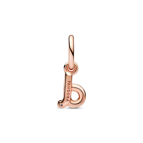 Charm Femme PANDORA  PENDANT ALPHABET LETTRE D Doré Rose 14 Carats 
