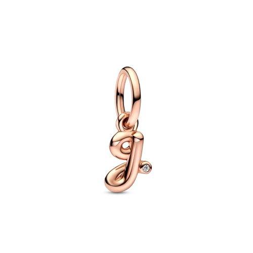Charm Femme PANDORA  PENDANT ALPHABET LETTRE G Doré Rose 14 Carats 