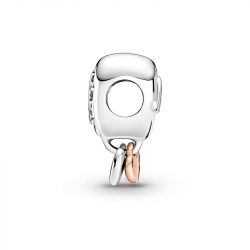 Charm femme pandora cŒur thank you mum argent 925/1000 et doré rose 14 carats - charms - edora - 2