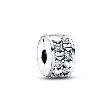Charm femme pandora clip scintillant cœurs de l'infini argent 925/1000 – charms