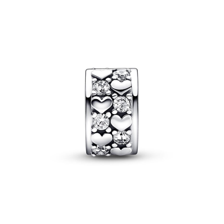 Charm Femme PANDORA CLIP SCINTILLANT CŒURS DE L'INFINI Argent 925/1000