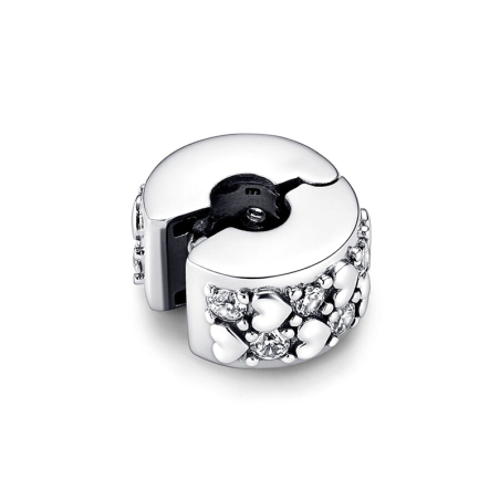 Charm femme pandora clip scintillant cœurs de l'infini argent 925/1000 – charms