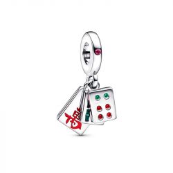 Charm femme pandora pendant triple mahjong argent 925/1000 - charms - edora - 0