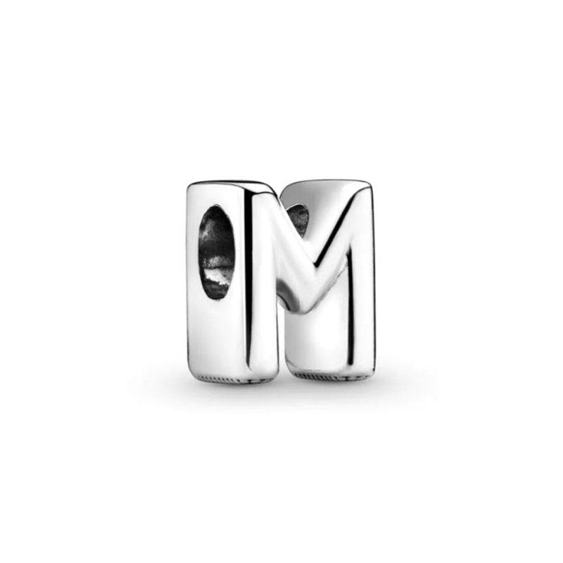 Charm femme pandora alphabet lettre m argent 925/1000 - charms - edora