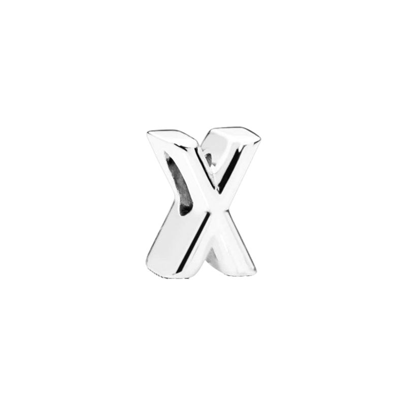 Charm femme pandora alphabet lettre x argent 925/1000 - charms - edora