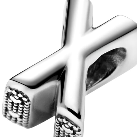 Charm femme pandora alphabet lettre x argent 925/1000 – charms